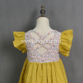 Boutique Floral Knitted Yellow Baby Girl Dress